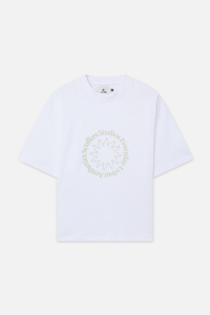 T-Shirts Scuffers Marbella Blancos | 30798WXFH