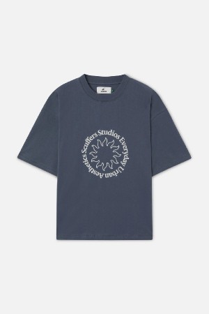 T-Shirts Scuffers Marbella Grises Oscuro | 08946OUVX