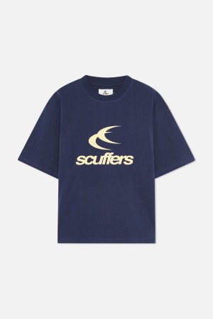 T-Shirts Scuffers Monaco T-Shirt Azul Marino | 45287HUFI