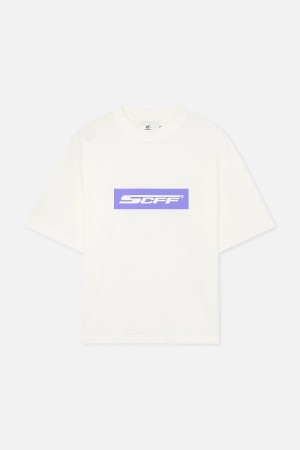 T-Shirts Scuffers Nascar Ecru | 25937WAJN