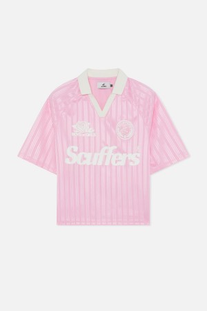 T-Shirts Scuffers Pearl Football T-Shirt Rosas | 85096FSCP