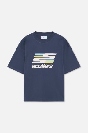 T-Shirts Scuffers Pininfirina T-Shirt Azules | 25417YNUK