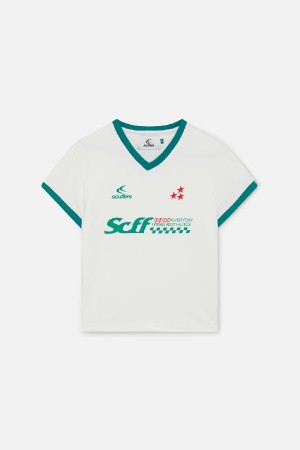 T-Shirts Scuffers Racer Top Ecru | 43098NFQM