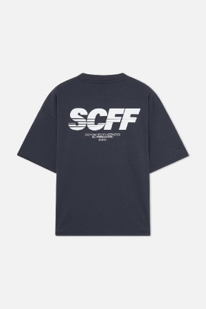 T-Shirts Scuffers SSS SCFF Azules | 10387BMAY