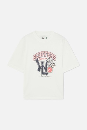 T-Shirts Scuffers SSS Stadium Ecru | 42803UCRF