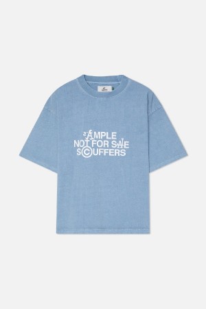 T-Shirts Scuffers Sample T-Shirt Azules Claro | 34968TEBS