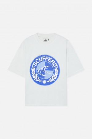 T-Shirts Scuffers Shield T-Shirt Ecru | 28745ABOY