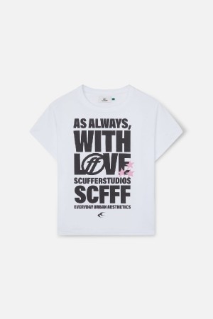 T-Shirts Scuffers Spam Top Blancos | 50148ASNP