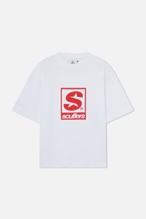T-Shirts Scuffers Starnova Blancos | 52674AEPH