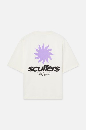 T-Shirts Scuffers Tarifa Ecru | 50328HKQJ