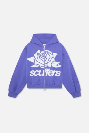 Zipped Hoodie Scuffers Girl Zipper Morados Claro | 83659UTVE
