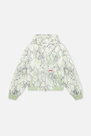 Zipped Hoodie Scuffers SCFF Snake Zipper Verdes | 85376IWRH
