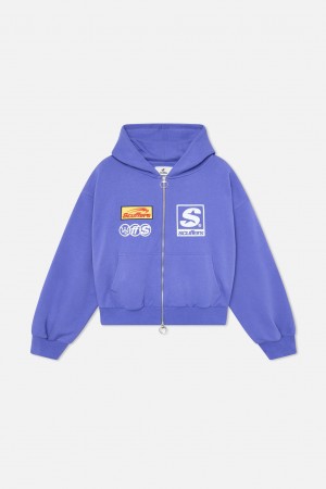 Zipped Hoodie Scuffers Zipper Azules | 75803IHFU
