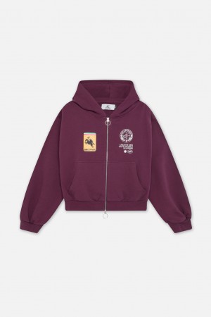 Zipped Hoodie Scuffers Zipper Vino | 16527CSLM
