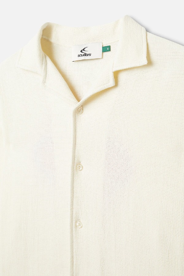Camisas Scuffers Grand Prix Shirt Ecru | 68240KFGR