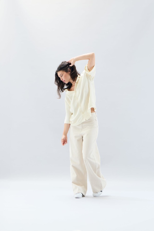Camisas Scuffers Grand Prix Shirt Ecru | 68240KFGR