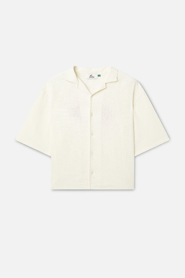 Camisas Scuffers Grand Prix Shirt Ecru | 68240KFGR