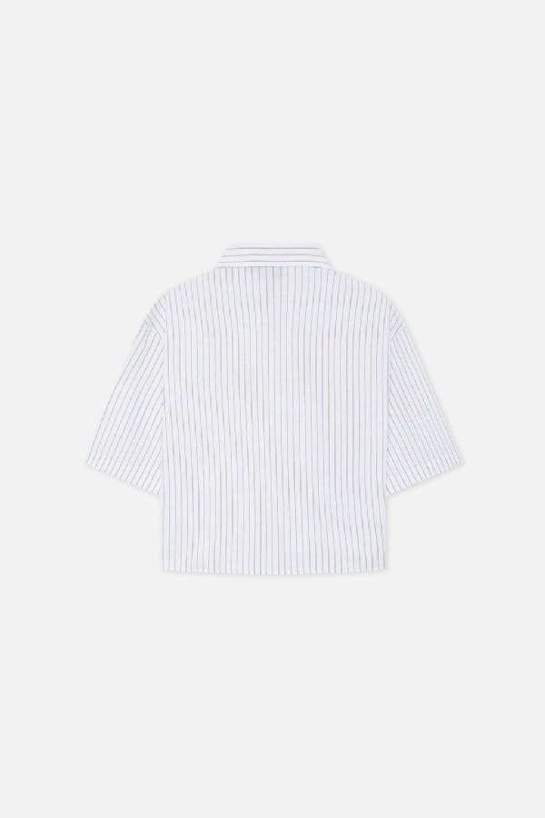 Camisas Scuffers Not LA Yet Pinstripe Ecru | 76892ZPFG