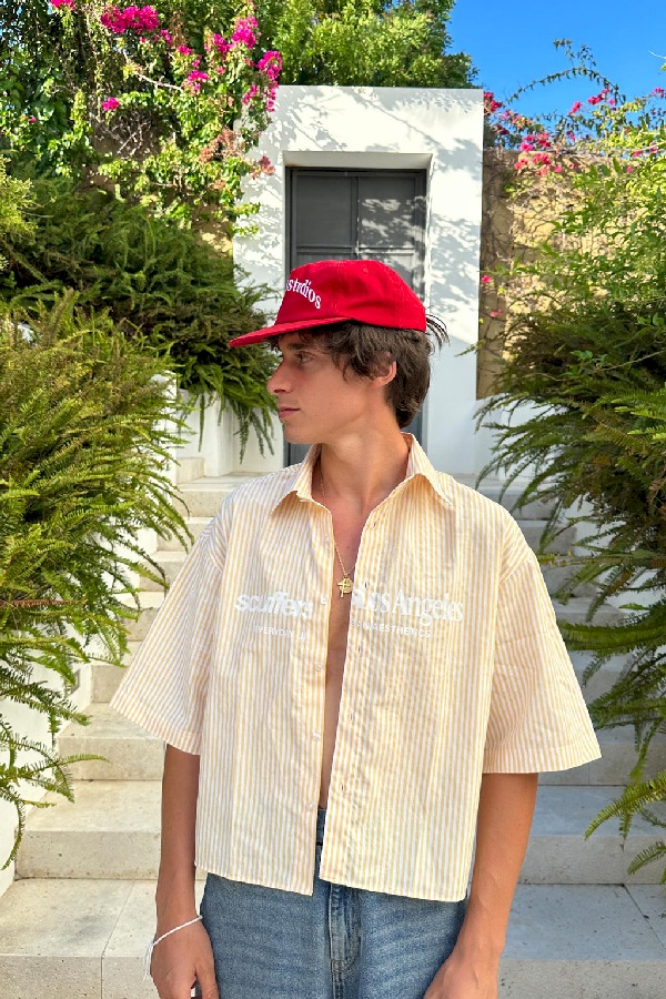 Camisas Scuffers Not LA Yet Striped Amarillos | 96402WGZL