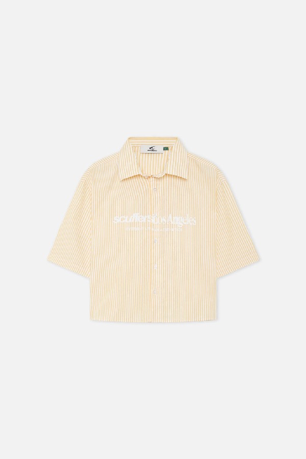 Camisas Scuffers Not LA Yet Striped Amarillos | 96402WGZL