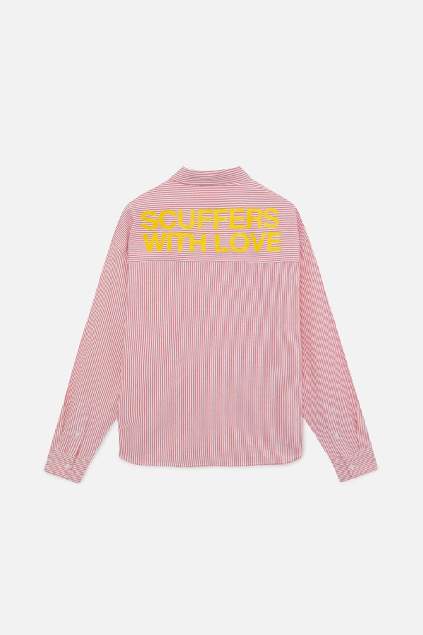 Camisas Scuffers Striped Rojos | 79831NGHR