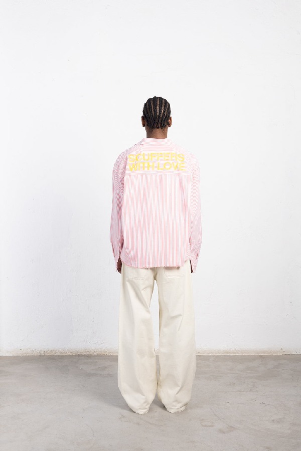 Camisas Scuffers Striped Rojos | 79831NGHR