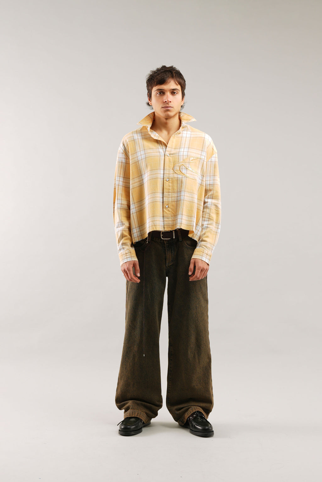 Camisas Scuffers Yellow Checkered Shirt Amarillos | 81359VCBK