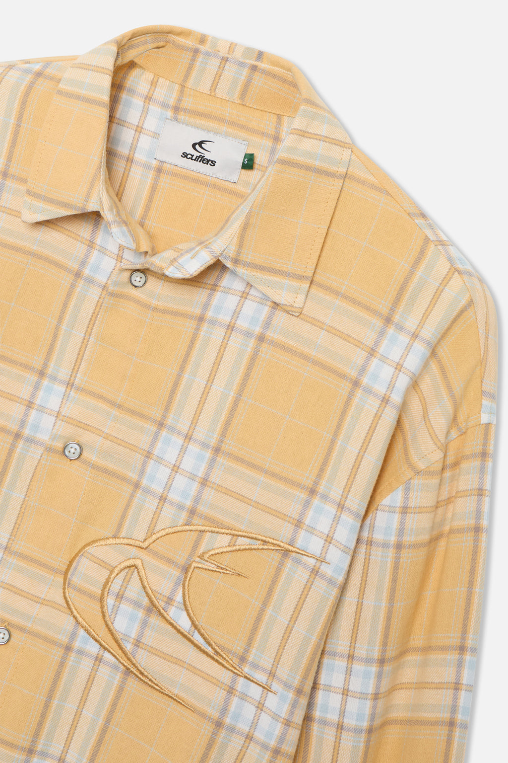 Camisas Scuffers Yellow Checkered Shirt Amarillos | 81359VCBK