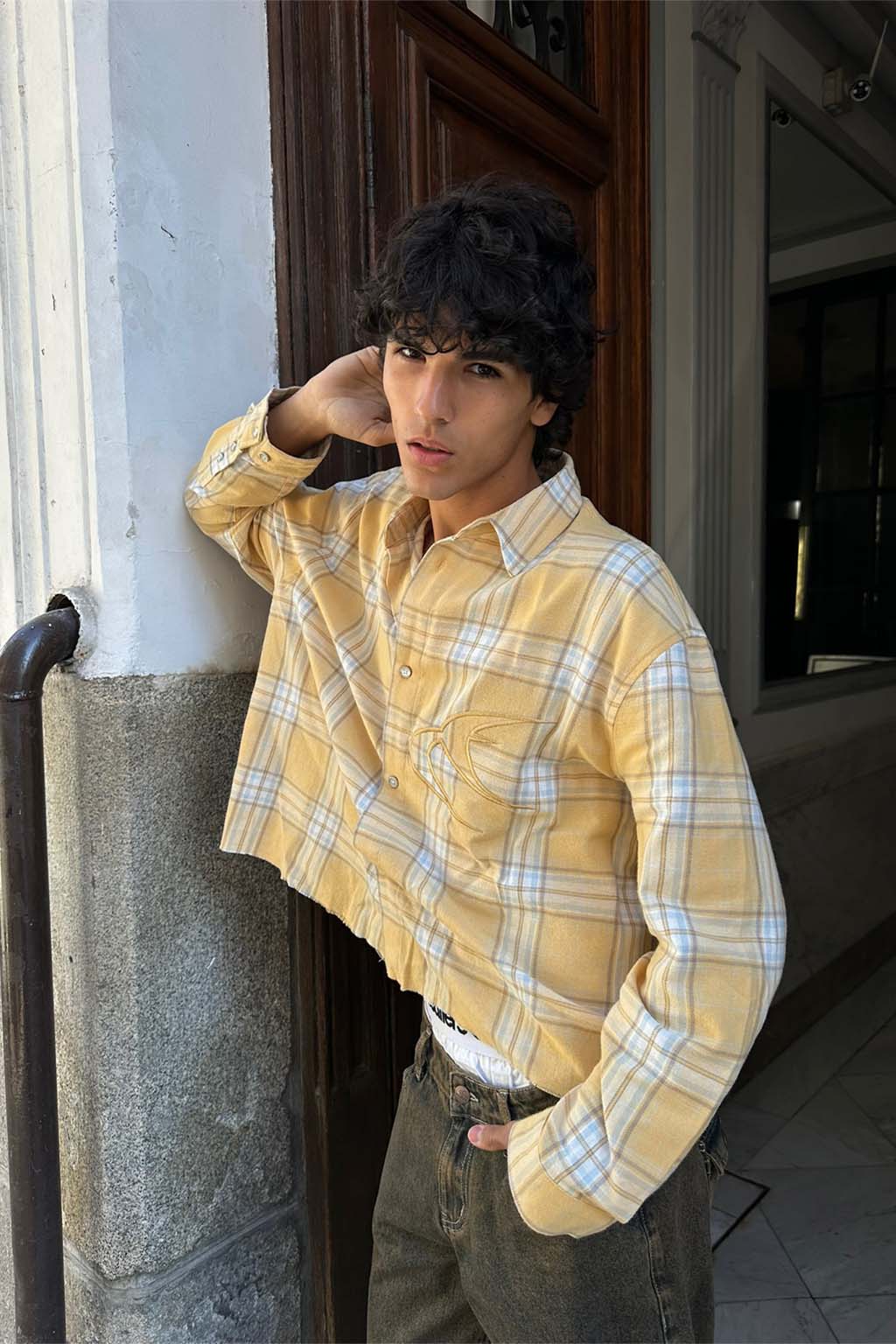 Camisas Scuffers Yellow Checkered Shirt Amarillos | 81359VCBK