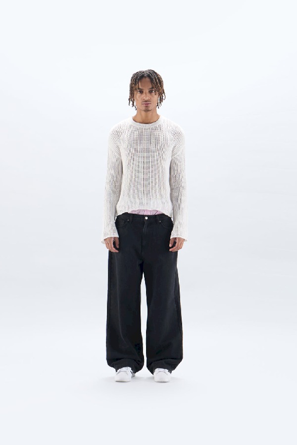 Camiseta Scuffers Double Open Knit Blancos | 97420DRBJ