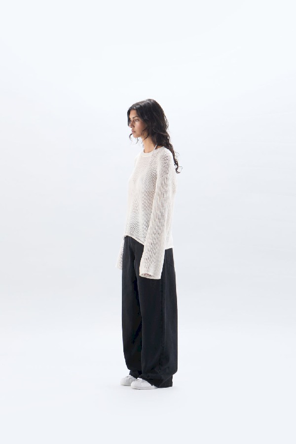 Camiseta Scuffers Double Open Knit Blancos | 97420DRBJ