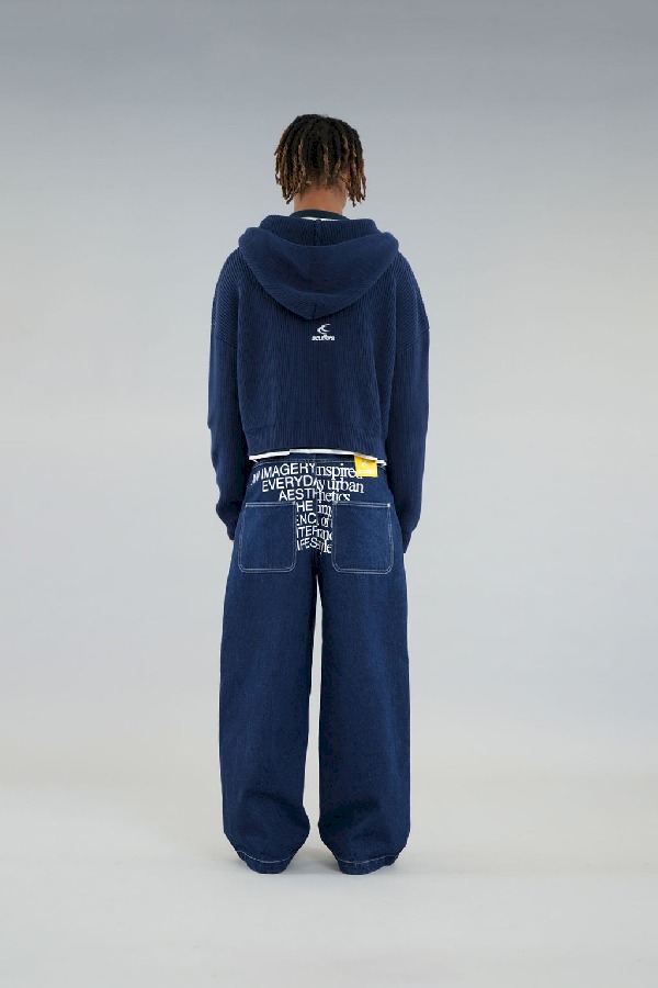 Camiseta Scuffers Emblem Zipper Knit Azul Marino | 28795CYUI