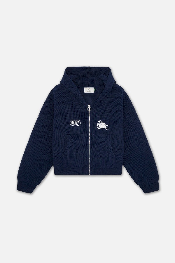Camiseta Scuffers Emblem Zipper Knit Azul Marino | 28795CYUI