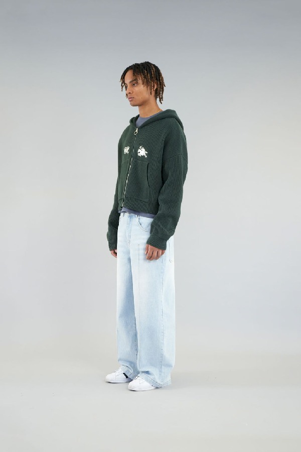 Camiseta Scuffers Emblem Zipper Knit Verdes | 36497NGZS