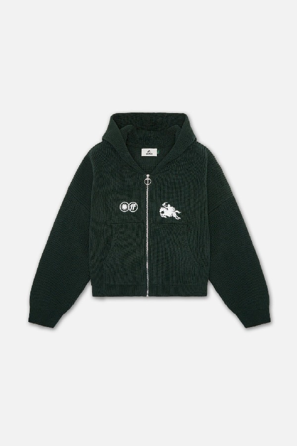 Camiseta Scuffers Emblem Zipper Knit Verdes | 36497NGZS
