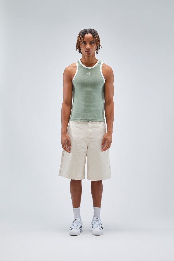 Camiseta sin Manga Scuffers Waffle SCFF Verdes | 19356RZCE