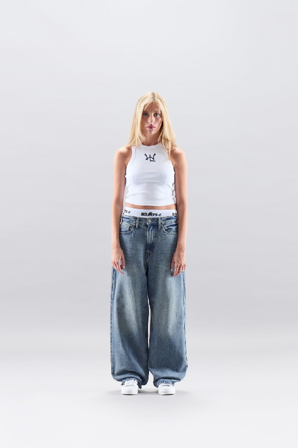 Camiseta sin Manga Scuffers With Love Blancos | 31670CEUM
