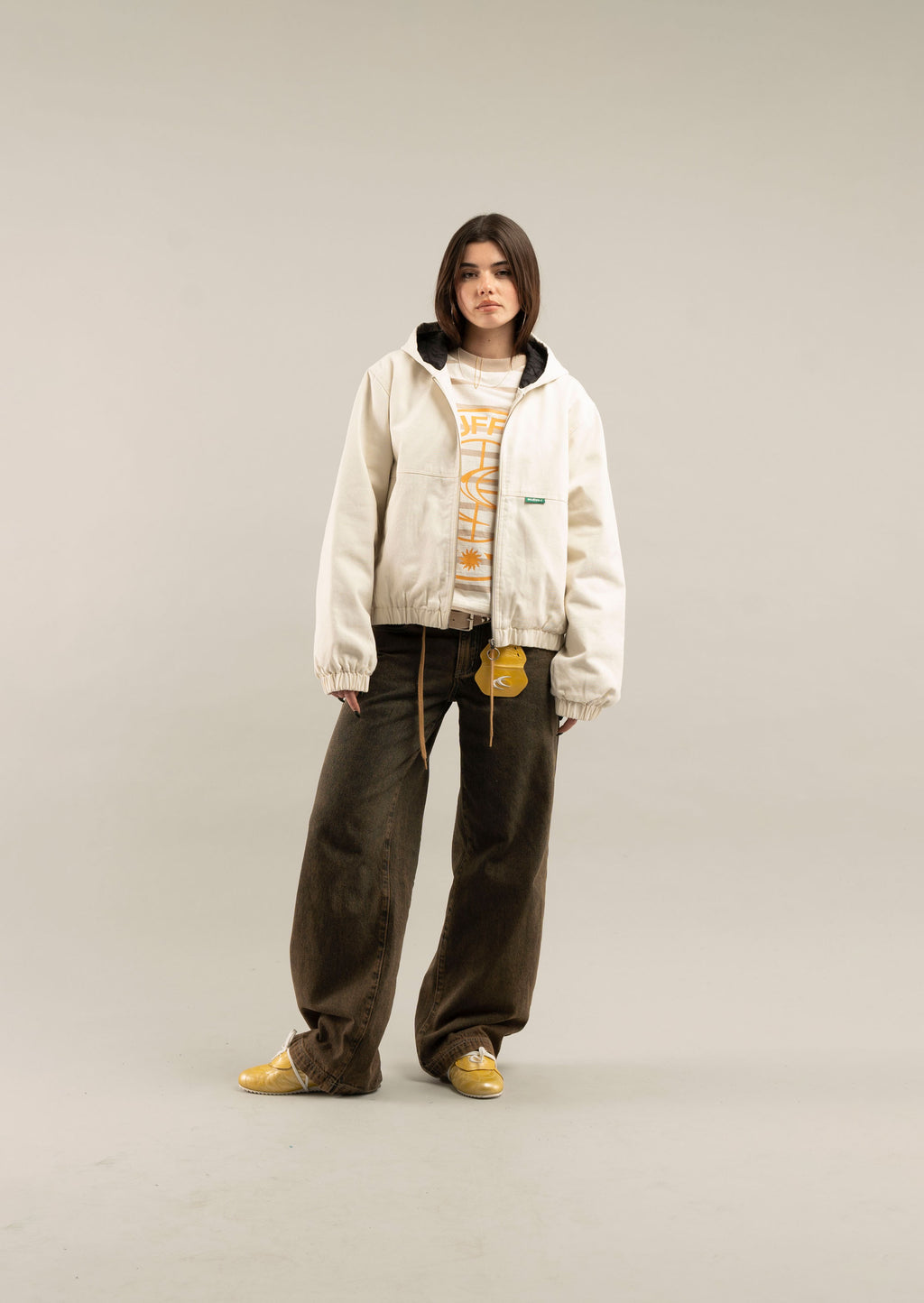 Chamarra Scuffers Stained Jacket Ecru | 97351BMRH