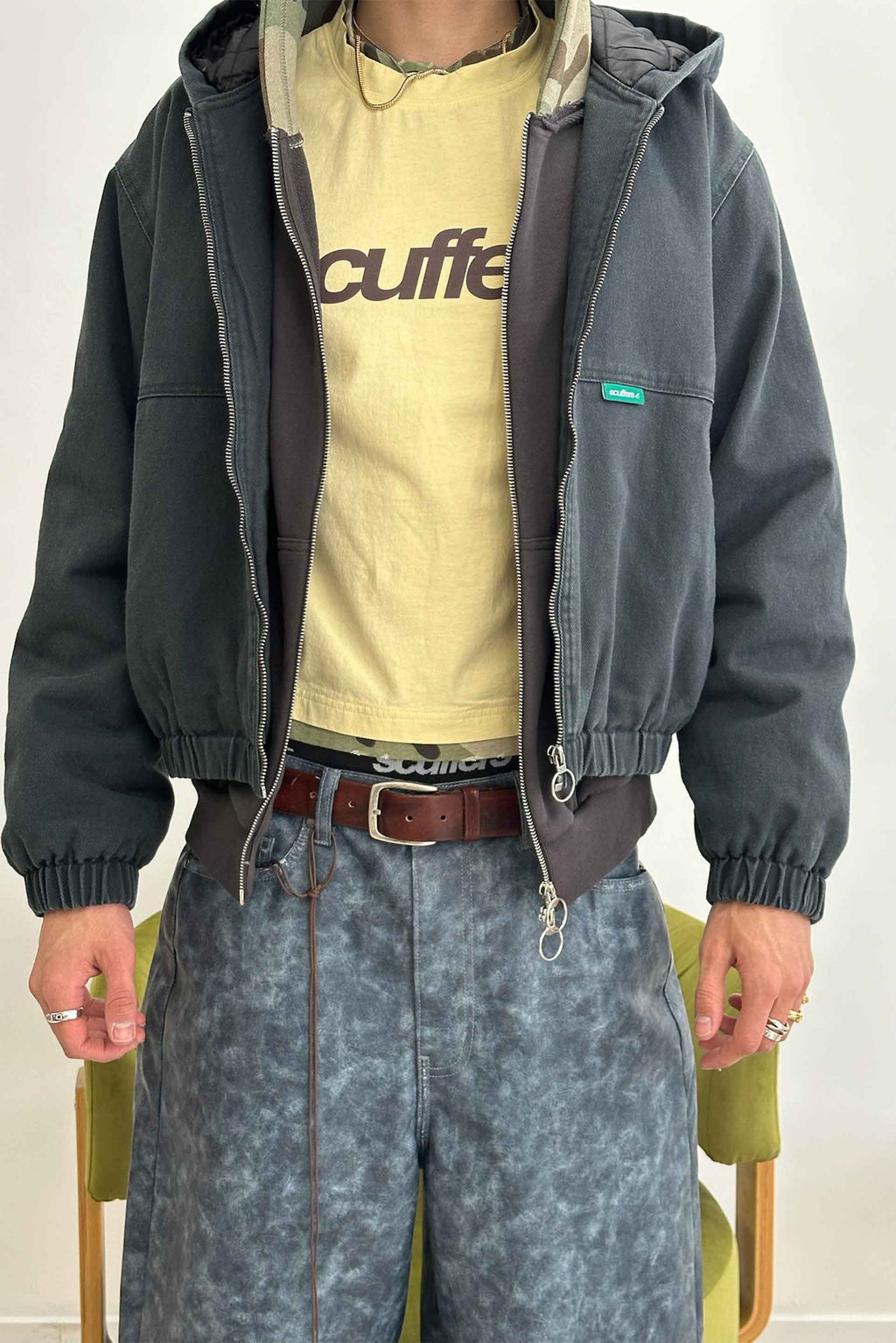 Chamarra Scuffers Stained Work Jacket Azules | 79321ZKTN