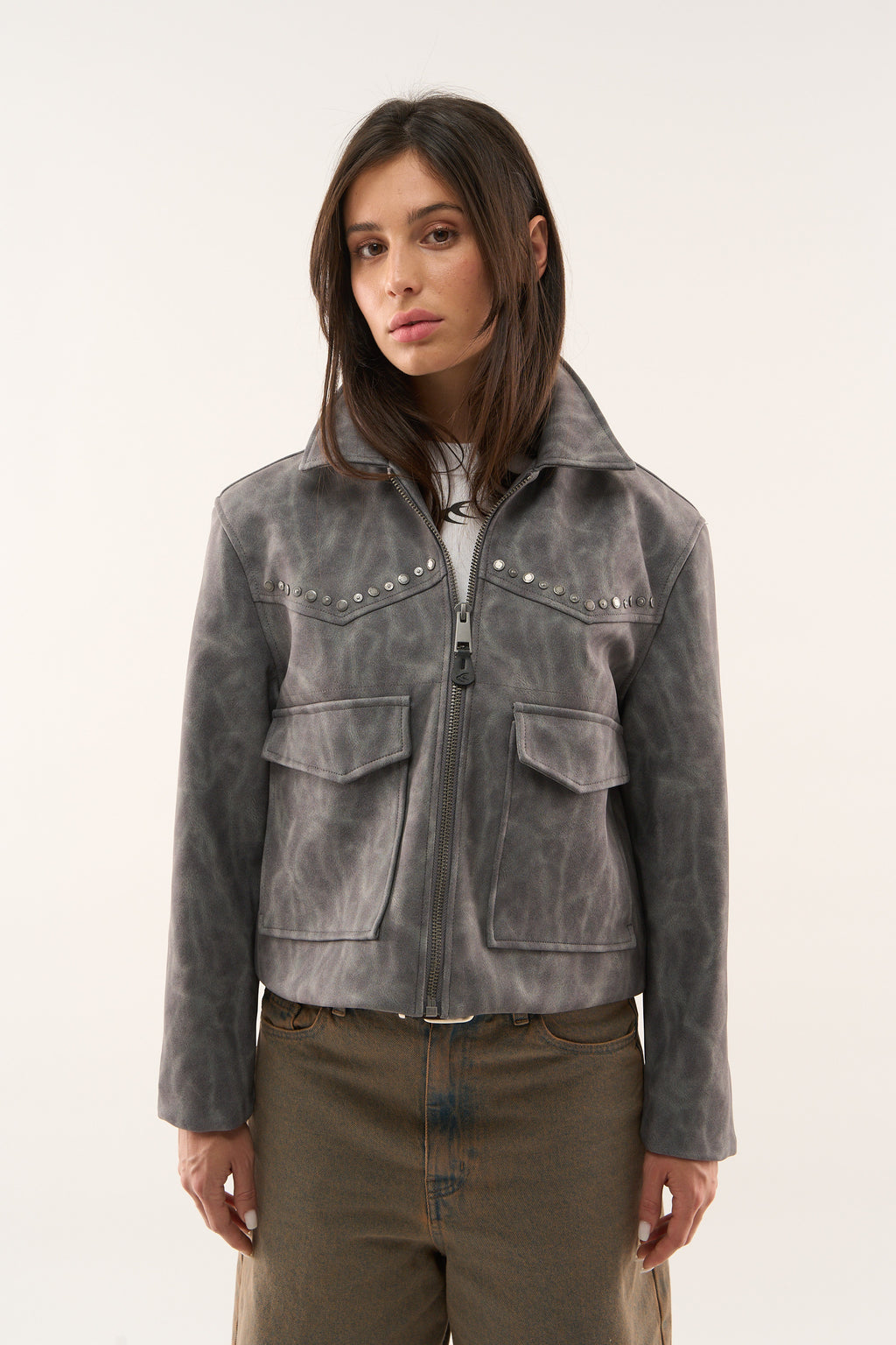 Chamarras Scuffers West Jacket Grises | 46038NPUK 