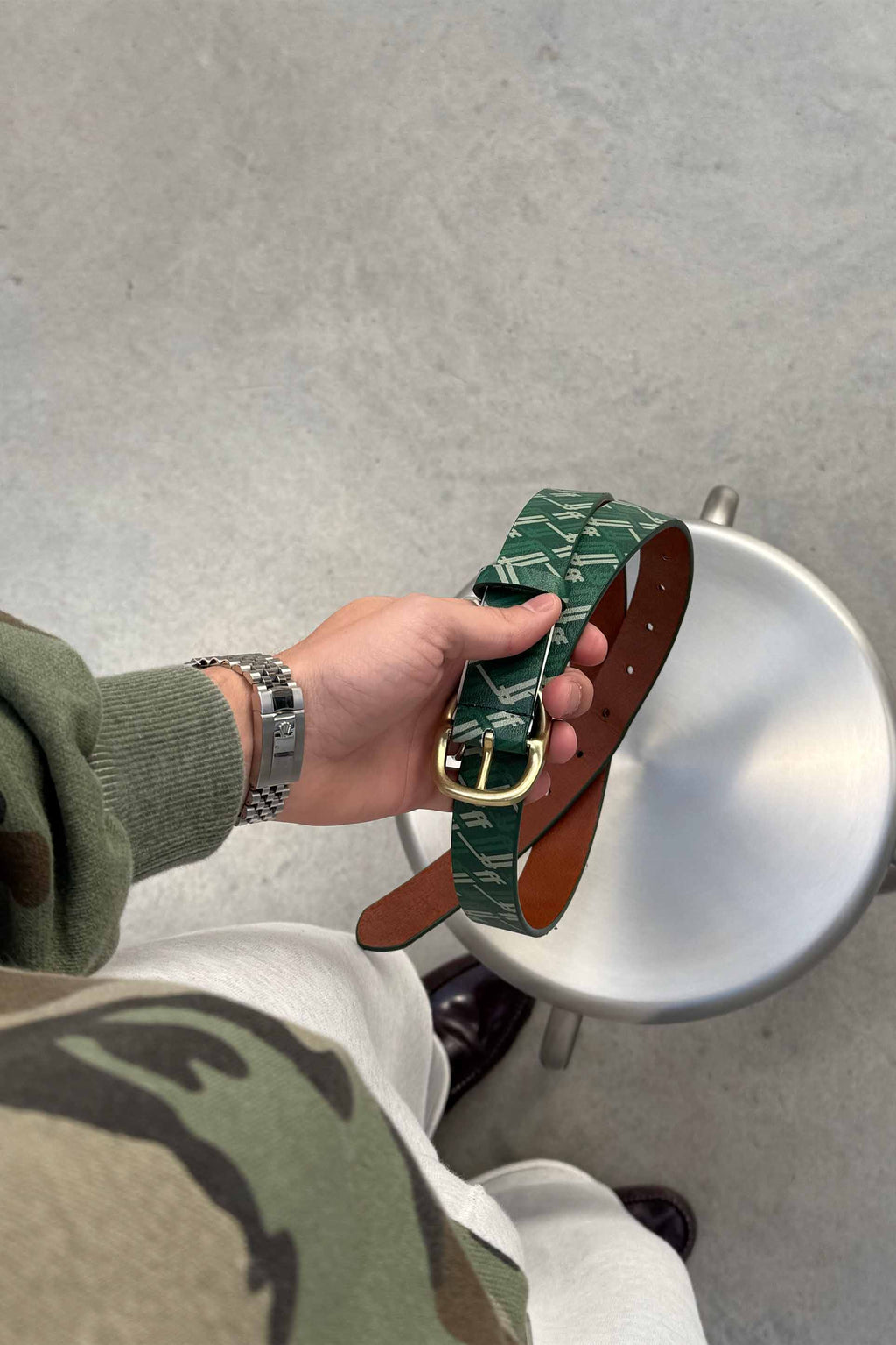 Cinturones Scuffers Monogram Belt Verdes | 48521VYTA