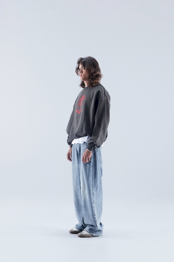Crewneck Scuffers Los Angeles Grises Oscuro | 24531UQYE