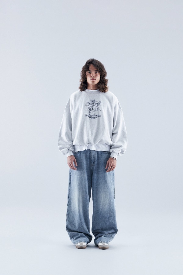 Crewneck Scuffers Los Angeles Grises | 36745RFXY