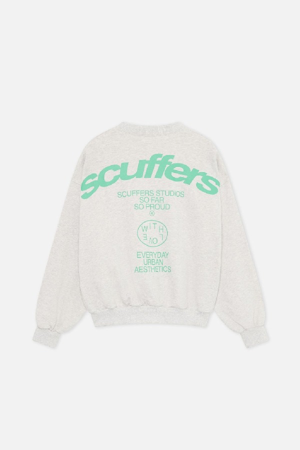 Crewneck Scuffers SSS Grises Claro | 31460TRNQ