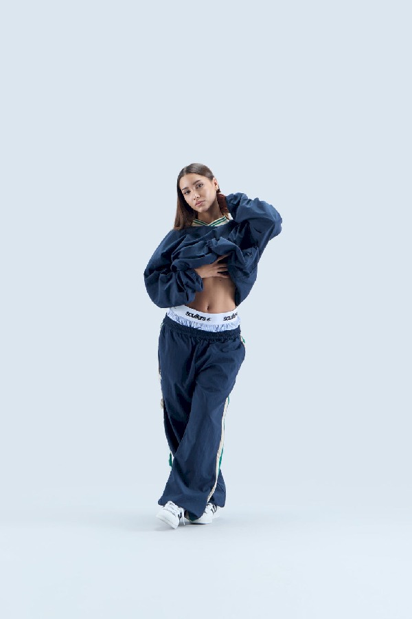 Crewneck Scuffers Sports Tech Azul Marino Verdes | 87406PWVA