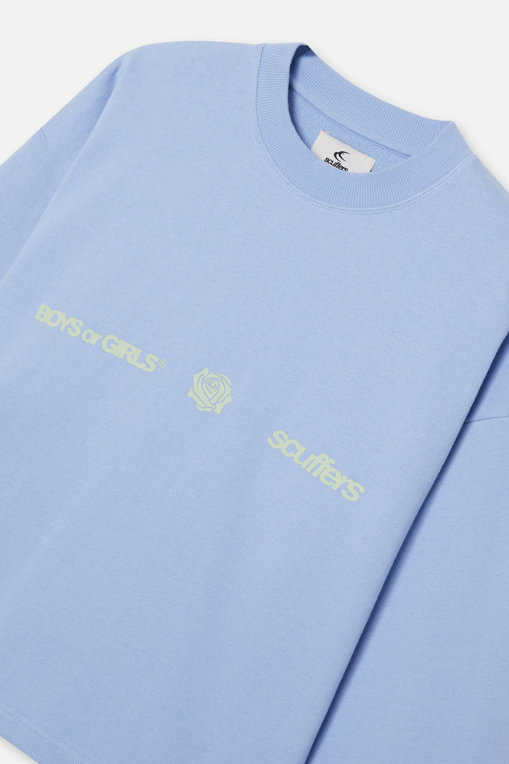 Crewnecks Scuffers Boy Sweatshirt Azules Claro | 45970GCWF