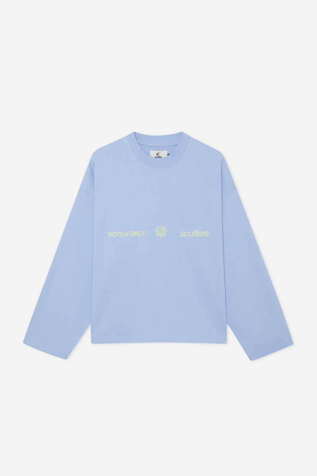 Crewnecks Scuffers Boy Sweatshirt Azules Claro | 45970GCWF