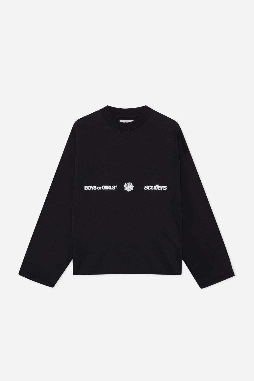 Crewnecks Scuffers Boy Sweatshirt Negros | 40263UNOV