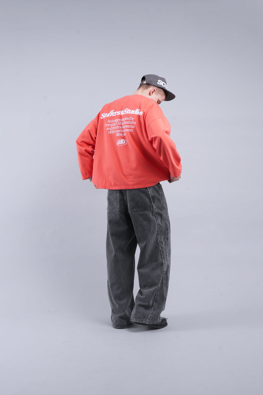 Crewnecks Scuffers Imagery Sweatshirt Coral | 59016WQPR