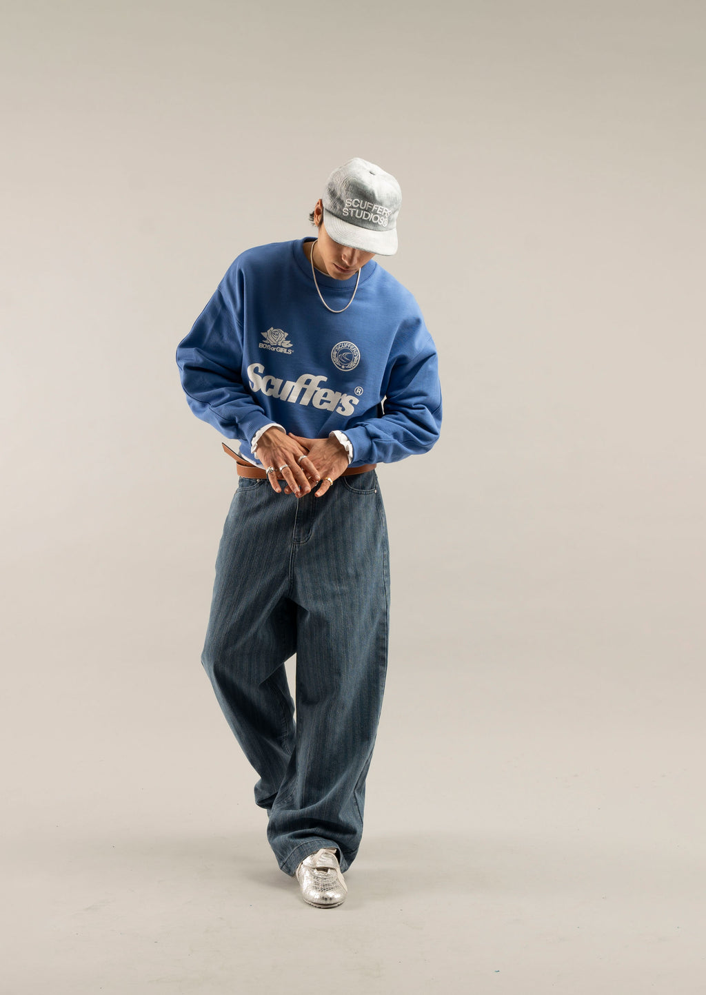 Crewnecks Scuffers Pearl Crewneck Azul Rey Azules | 47382PLBF